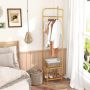Corner clothes rack, with 2 shelves, 42.5 × 193.5 × 42.5 cm
