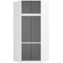 Nurgariidekapp AKORD S100, 6 ust, Valge/hall, 100/100 × 235 × 50 cm