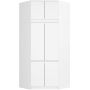Nurgariidekapp AKORD S100, 6 ust, Valge, 100/100 × 235 × 50 cm