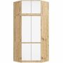 Nurgariidekapp S100, 6 ust, tamme/valge, 100 × 235 × 50 cm