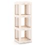 Corner bookshelf, 3-tier, 360° rotatable, White, 36.83 × 107.95 × 35.56 cm