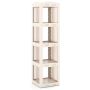 Corner Bookshelf, 4-Tier, 360° Rotating, White, 36.83 × 142.24 × 35.56 cm