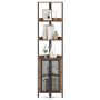 Corner bookshelf, 6 shelves, 32 × 32 × 170 cm