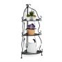 Nurgariiul Relaxdays 10047167.0, 3 riiulit, Must, 30 × 82,5 × 30 cm
