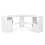 Corner Desk, L-Shaped, White, 150 × 150 × 76 cm