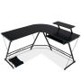 Corner computer desk, L-shaped, 127 × 130.81 × 93.98 cm