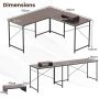 Corner computer desk, Transformable, 150 × 150 × 75 cm