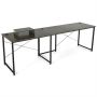 Corner desk, Reversible, L-shaped or straight, Brown, 241.3 × 73.66 × 60.96 cm