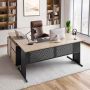 Nurgakirjutuslaud VEVOR C250244D-01, sahtlite ja kapiga, 160 × 75 × 80 cm