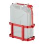 Kanistrikinnitus Relaxdays, 10–20 l, lukustatav, Punane, 49,5 × 42 × 21 cm