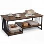 Coffee table, 2 shelves, 110 × 60 × 45 cm