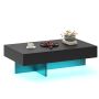 Coffee table, 3 drawers, Black/white, 120 × 35 × 70 cm