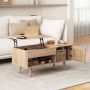 Coffee table, adjustable height, with storage compartment, 100.3 × 49.5 × 45.7 cm