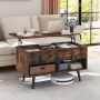 Coffee table, with 2 shelves and a cabinet, 80 × 40 × 46 cm