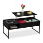 Hoiuruumiga diivanilaud Relaxdays 10049653_469, Must, 110 × 45 × 50 cm