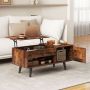 Coffee table, with storage compartment, Brown/black, 100.33 × 45.72 × 49.53 cm