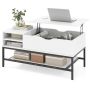 Coffee table, with hidden compartment, White, 99.5 × 47.5 × 49.5 cm