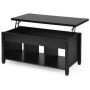 Coffee table, with hidden compartment and 3 open cubes, 105 × 52 × 49 cm
