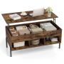 Coffee table, with hidden compartment and 3 open compartments, 100 × 50 × 45 cm