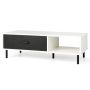 Coffee table, with drawer and open shelf, 110 × 52 × 35 cm
