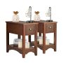 Coffee table set, 2 pcs. with drawer and shelf, 33.02 × 58.42 × 55.88 cm