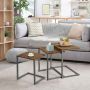 Coffee table set, 3 pcs, Brown, 50 × 35 × 55 cm; 44 × 33 × 50 cm; 38 × 31 × 45 cm