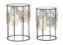 Diivanilaudade komplekt Foglie Glam, 2 tk, Ø 38 × 55 cm ja Ø 33 × 50 cm