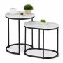 Kohvilaudade komplekt Relaxdays, 2 tk, valge/must