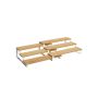 Kitchen shelf set, 2 pieces, white/natural