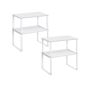 Set of 4 kitchen shelves, white