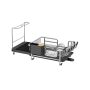 Dish drying rack with tray, black-gray