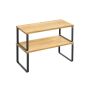 Set of 2 kitchen shelves, light brown/black