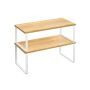 Set of 2 kitchen shelves, light brown/white