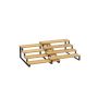 Set of 2 kitchen shelves, light brown/black