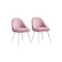 Bar stool set 61x56x81.5cm., pink/white