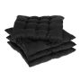Подушки для стульев Relaxdays, 4 шт, Чёрные, 5 × 38 × 38 см