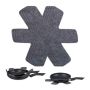 Защиты для сковород и кастрюль Relaxdays, 6 шт, Серые, 38 × 0,2 × 30 см