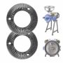 Malmist jahvatuskettad VEVOR MP-02G, 2 tk, 146 × 146 × 7 mm