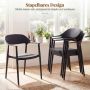 Set of four folding dining chairs, black, made of PP material, 150 kg capacity