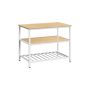 Kitchen shelf 60x100x90cm., light brown/white
