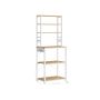 Kitchen shelf 40x60x167cm., white/light brown