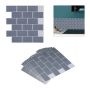 Kleepuvad viimistluspaneelid Relaxdays 10037486_470, 10 tk, disain B, Hall, 30,5 × 30,5 × 0,1 cm