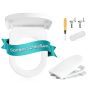SONGMICS Toilet Seat, O-Shaped, White, 46 × 36 cm