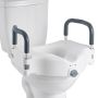 Сиденье для унитаза VEVOR SC7060B, Повышенное, с поручнями, 535 × 450 × 330 мм