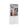 Bookshelf, 5 shelves, open and closed spaces, 69.85 × 29.21 × 154.94 cm