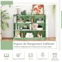 Bookshelf, 8 open cubes, Green, 122 × 32 × 93 cm
