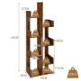 Bookshelf, 8 compartments, Brown, 50 × 145 × 25 cm