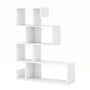 Bookshelf, S-shaped, 5-tier, Black/white, 80.01 × 100.33 × 39.5 cm
