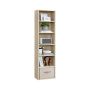 Raamaturiiul VASAGLE LBC167L01, 6 astet, hoiukastiga, 40 × 178,5 × 24 cm