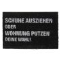 Kookosest uksematt Relaxdays, Valge/must, 60 × 40 cm